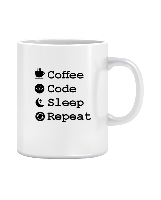 Puodelis Coffee Code Sleep Repeat Puodelis Coffee Code Sleep Repeat